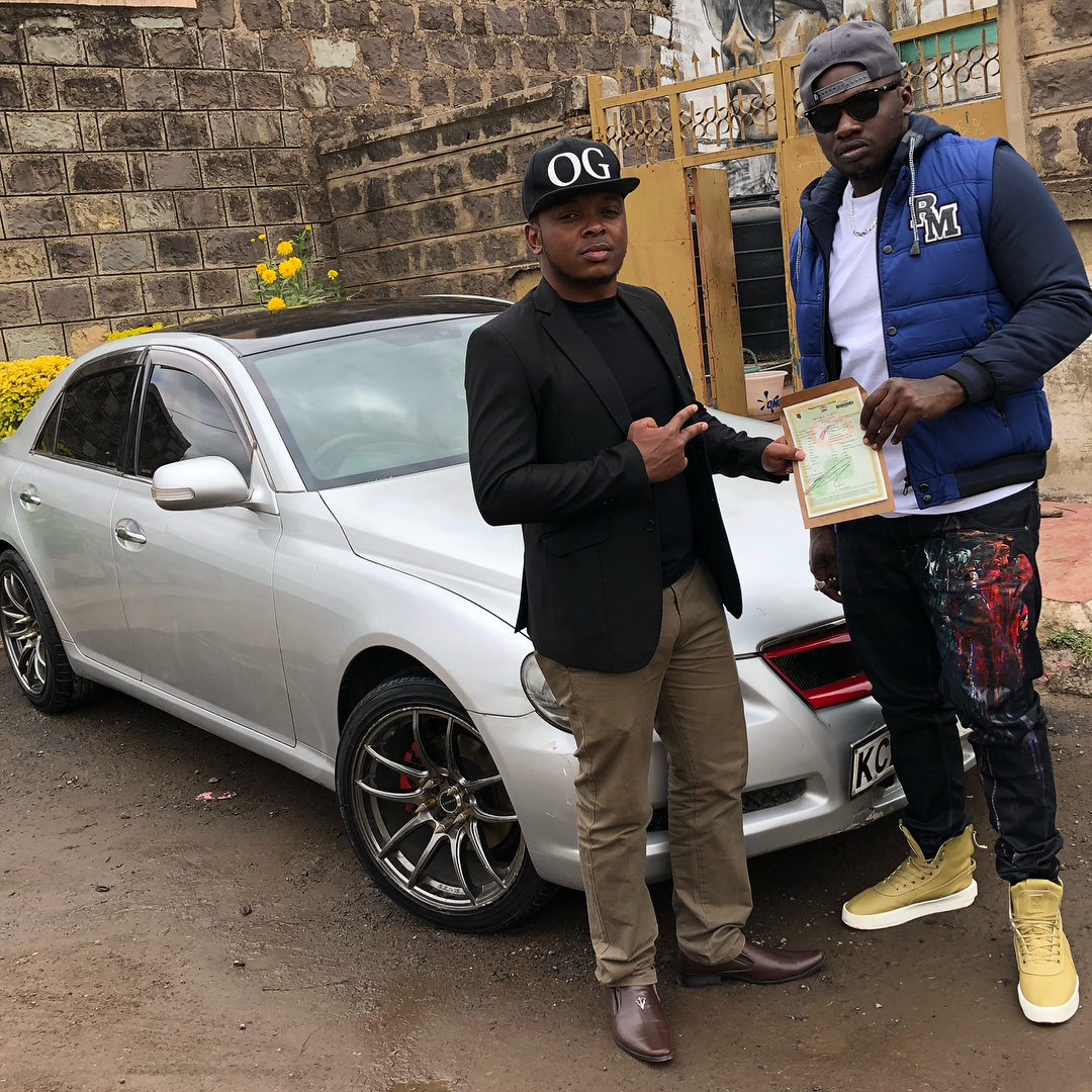 Khaligraph Jones with his manager, Francis Shirekuli. photo credit: Instagram/khaligraph_jones