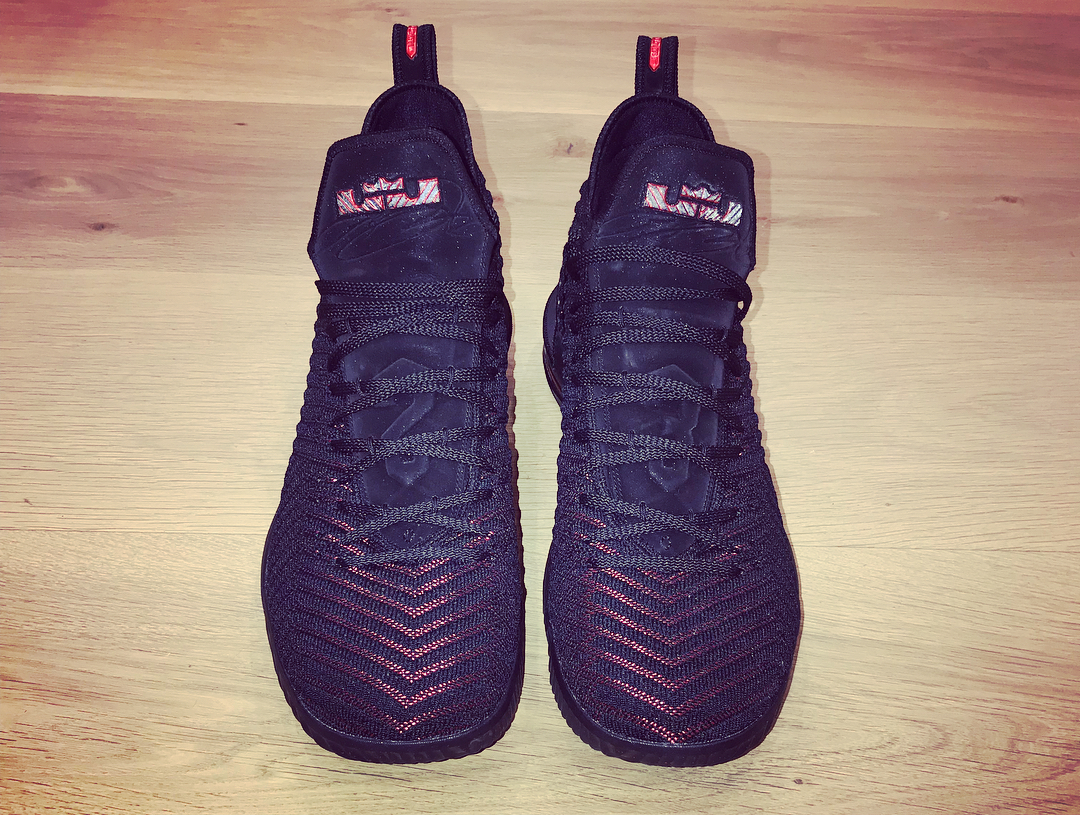 LeBron James' "Nike LeBron 16" sneakers. photo credit: Instagram/kingjames