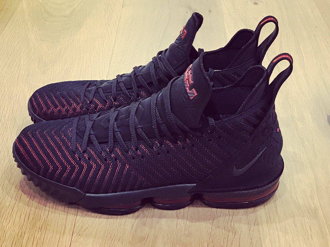 LeBron James' "Nike LeBron 16" sneakers. photo credit: Instagram/kingjames