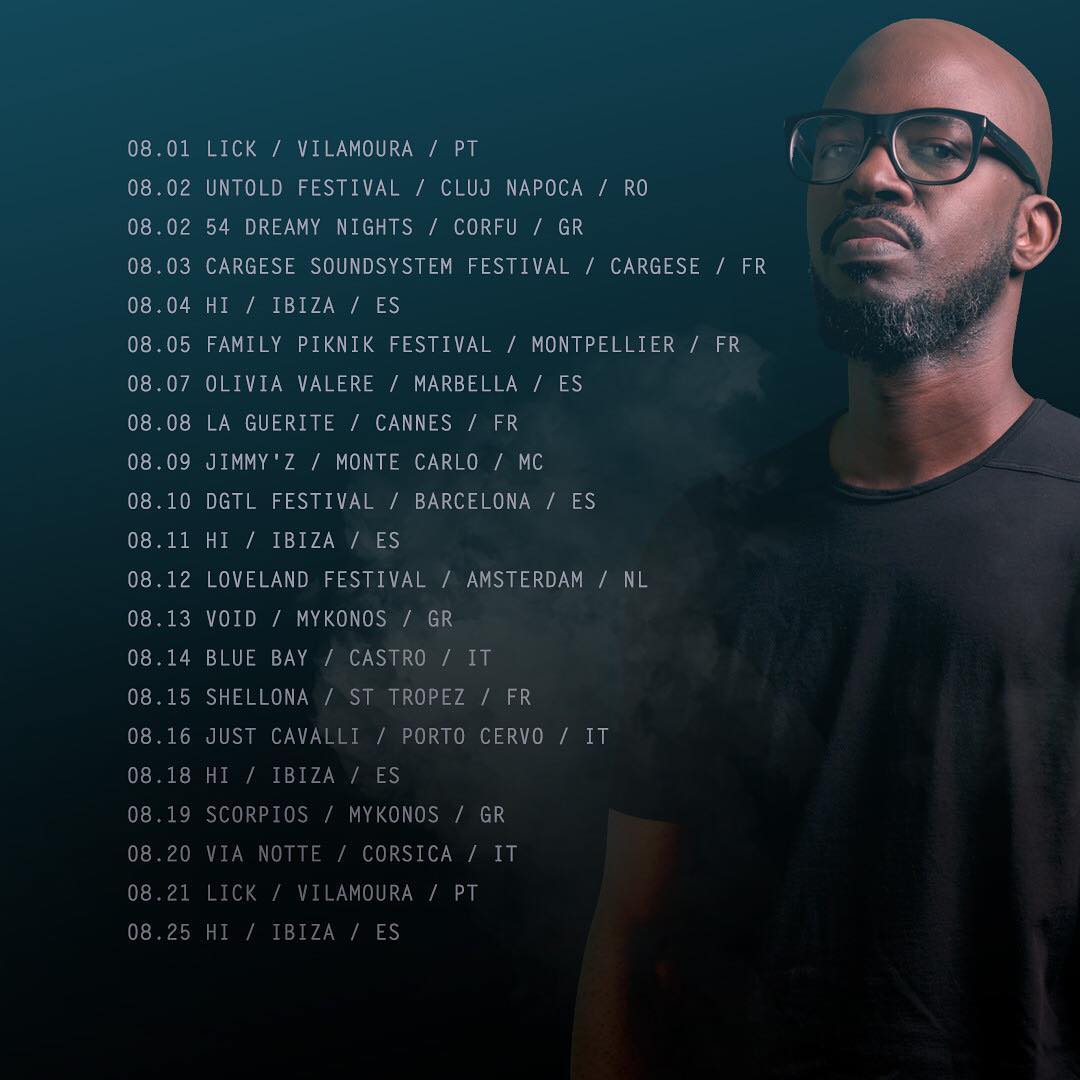 Black coffee's August tour date. photo credit: Instagram/realblackcoffee