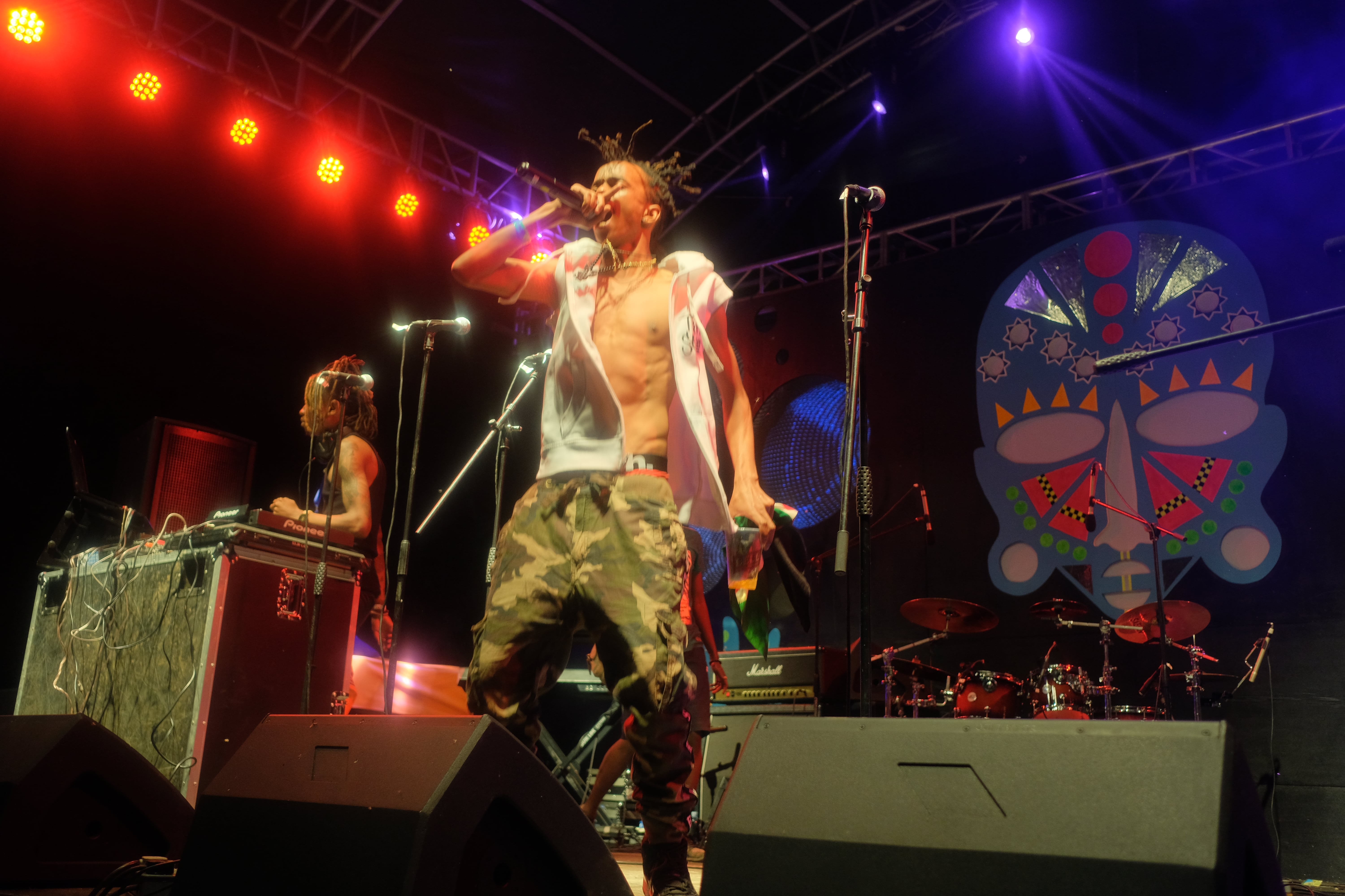 Boutross perfoming on stage