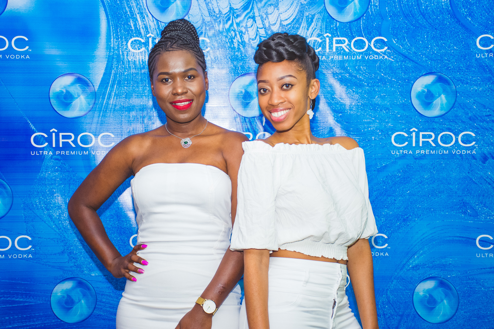 (L-R) Aulgah Nato and Angela Wambui during the Diner en Blanc preview party at Ihub.