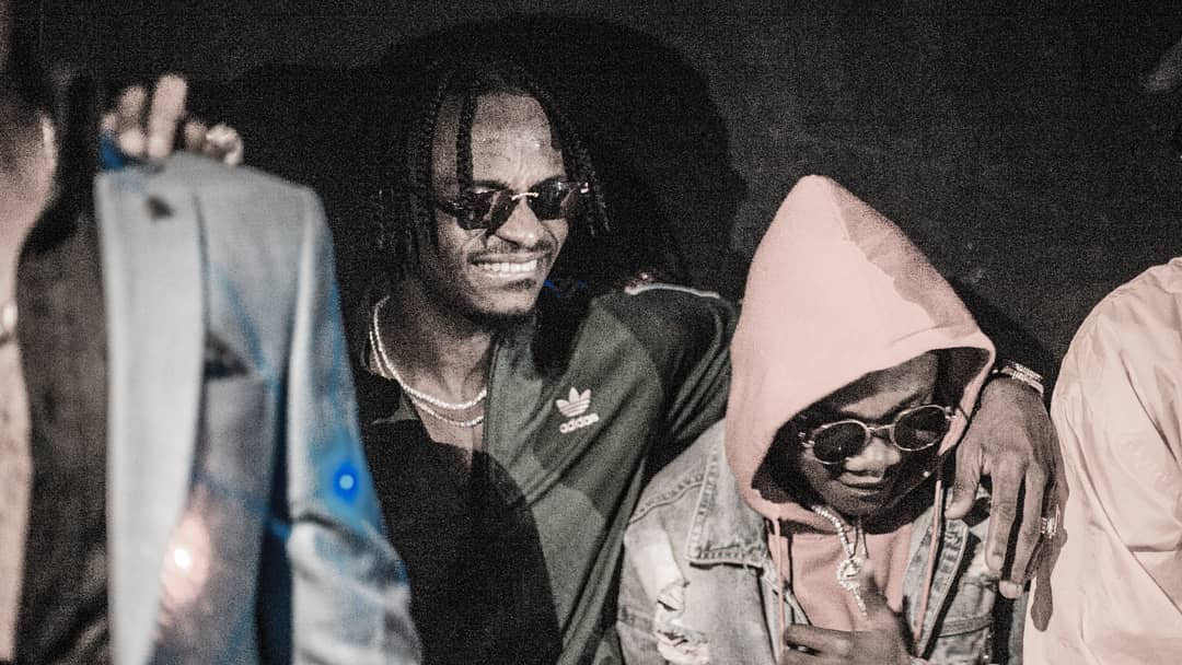 Left to Right: WCB(Wasafi Classic Baby) boss, Diamond Platnumz hanging out with his protege Mbosso in an event. photo credit: Instagram/ mbosso_