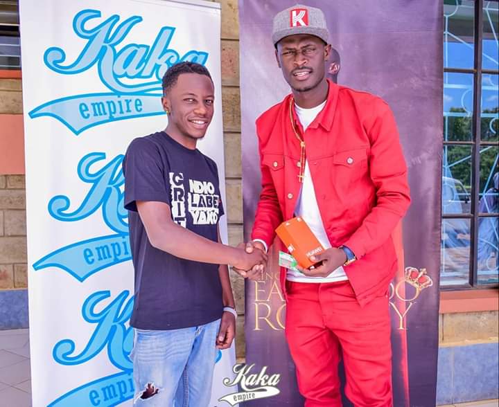 King Kaka with Leon Shiundu from Kitale