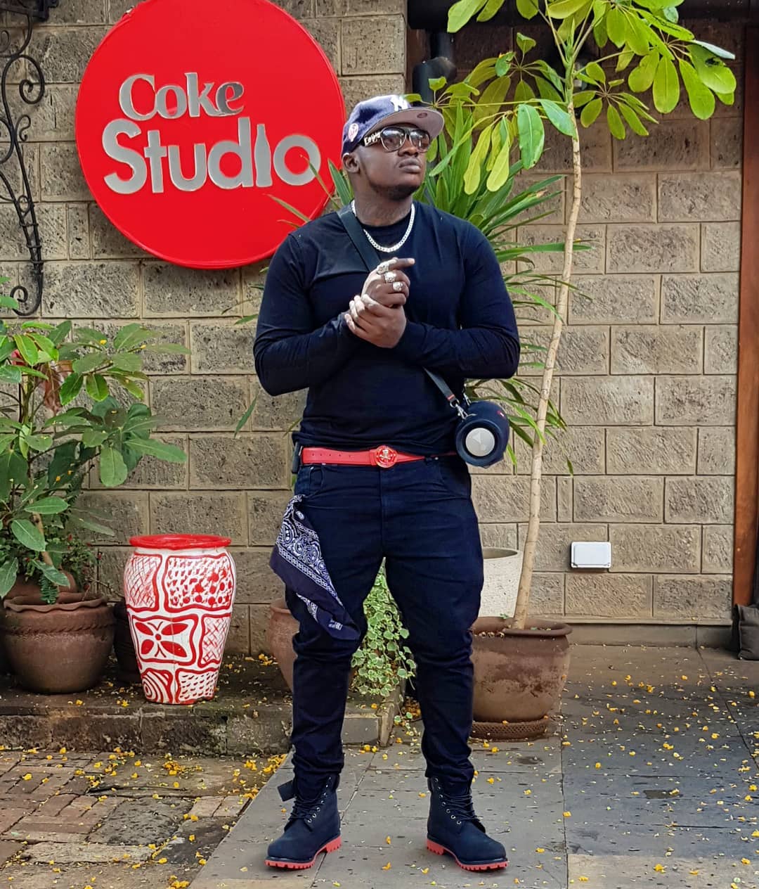 Khaligraph Jones in Coke Studio offices. photo credit: Instagram/khaligraph_jones
