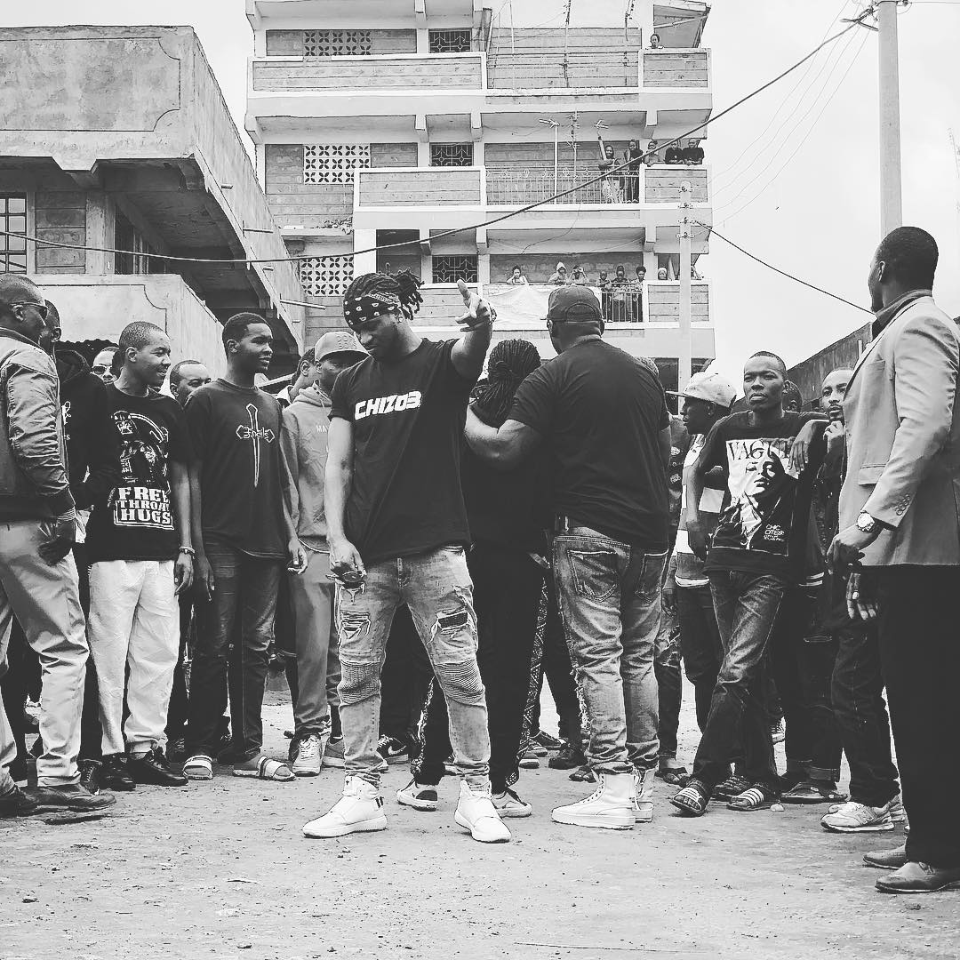 Rude Boy enjoying his time in Kayole neighborhood, Nairobi. photo credit: Instagram/rudeboypsquare
