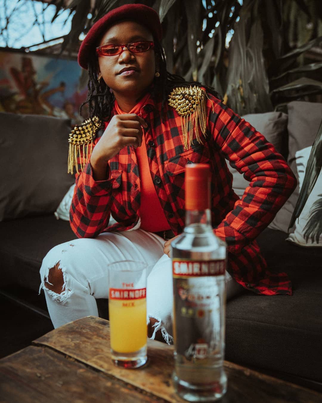 Fena Gitu joins Octopizzo as the brand ambassador and the face of Smirnoff Kenya but she's also the brand ambassador for Marini Naturals, Denri Africa. photo credit: Instagram/fenamenal