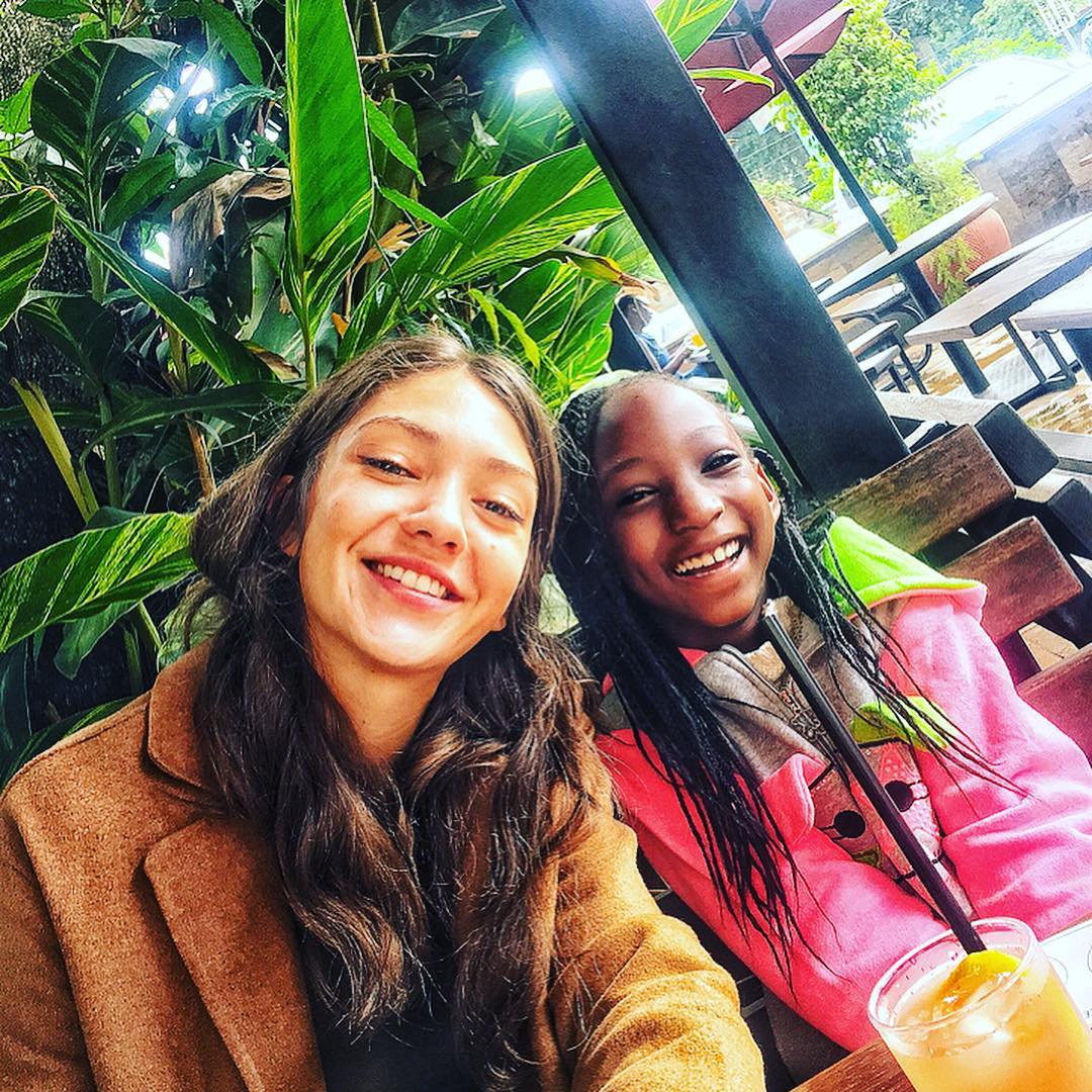 Octopizzo's girlfriend with his daughter, Stacy who she has been a very good role model to. photo credit: Instagram/octopizzo