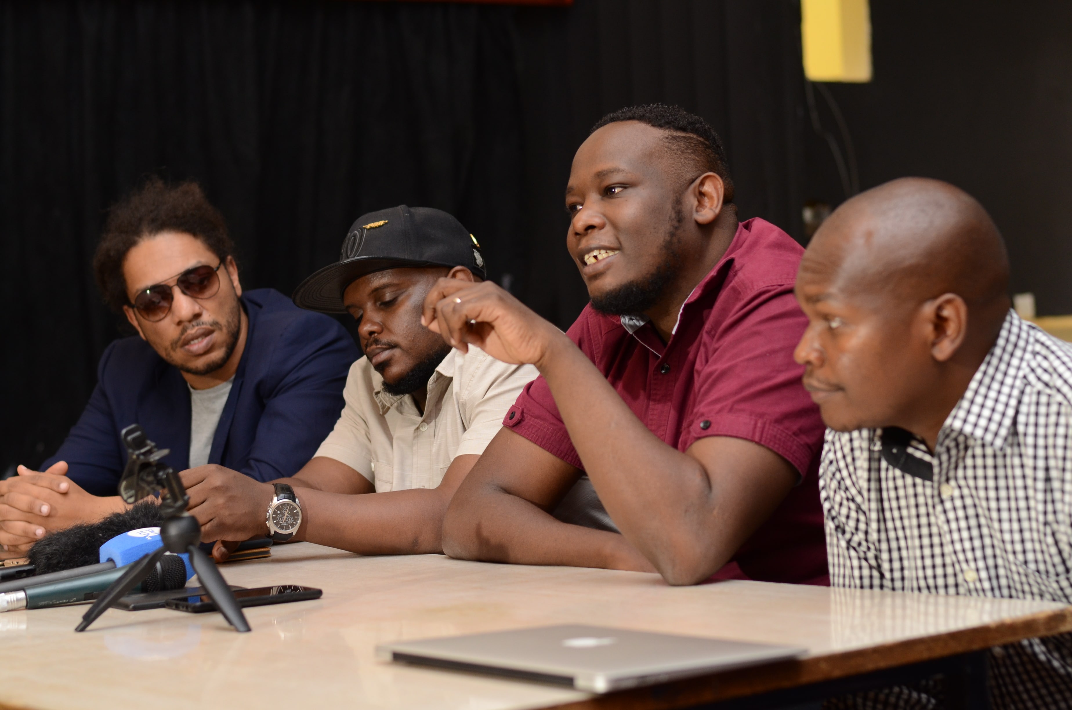 Amin Virani, Nonini, Roughtone and Arthur K addressing the press