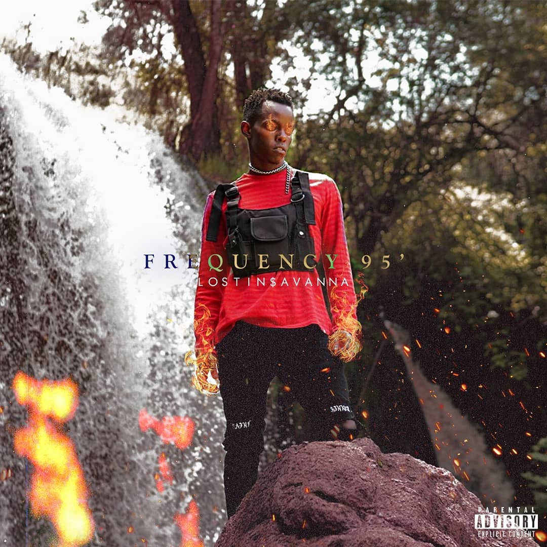 front cover of Lostin$avanna's 'Frequency 95' EP. photo credit: Instagram/lostinsavanna