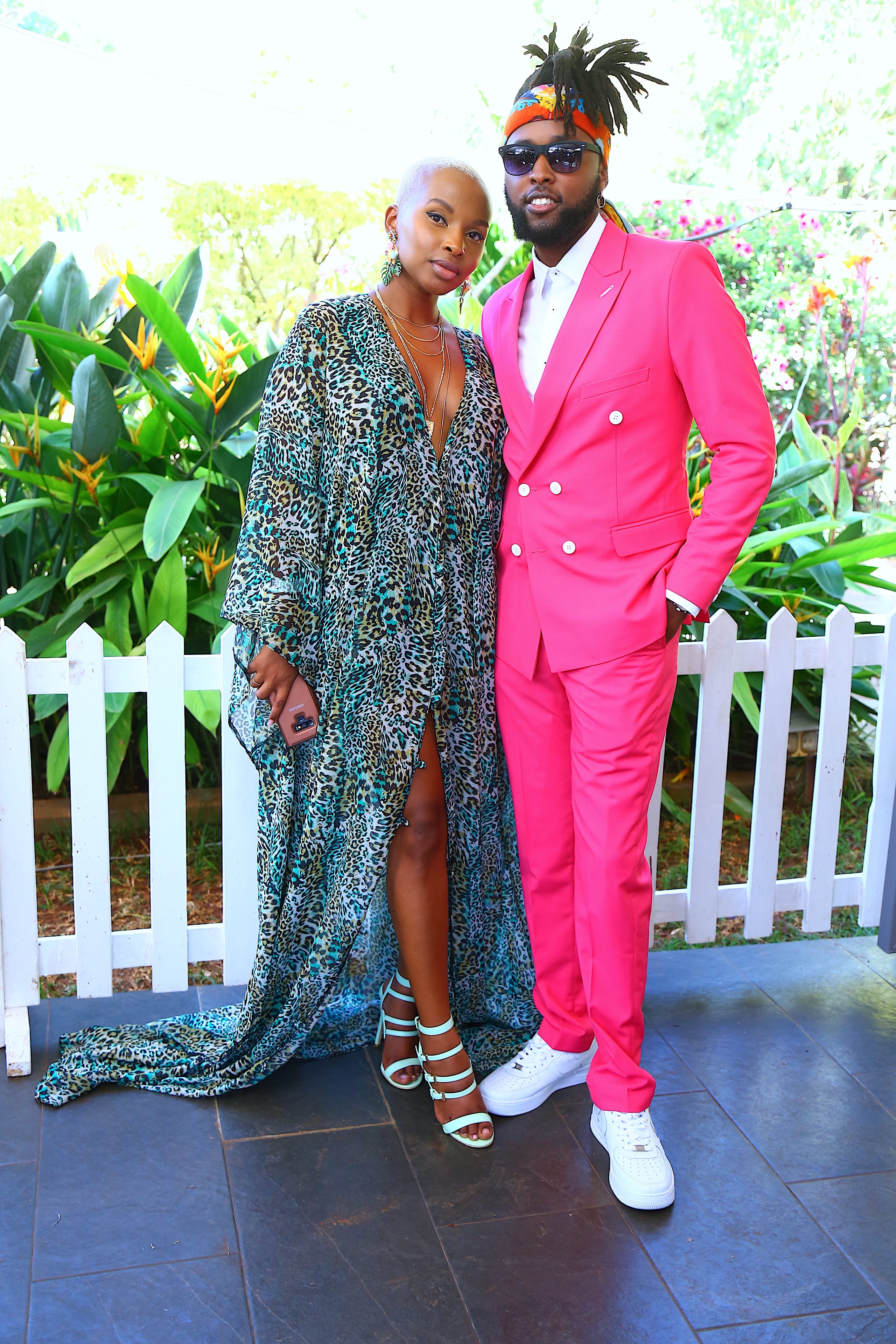 (L-R)Ciroc brand ambassadors Joy Kendi and Kagwe Mungai during the Fashion High Tea event at Zen Garden on 16th February 2019.