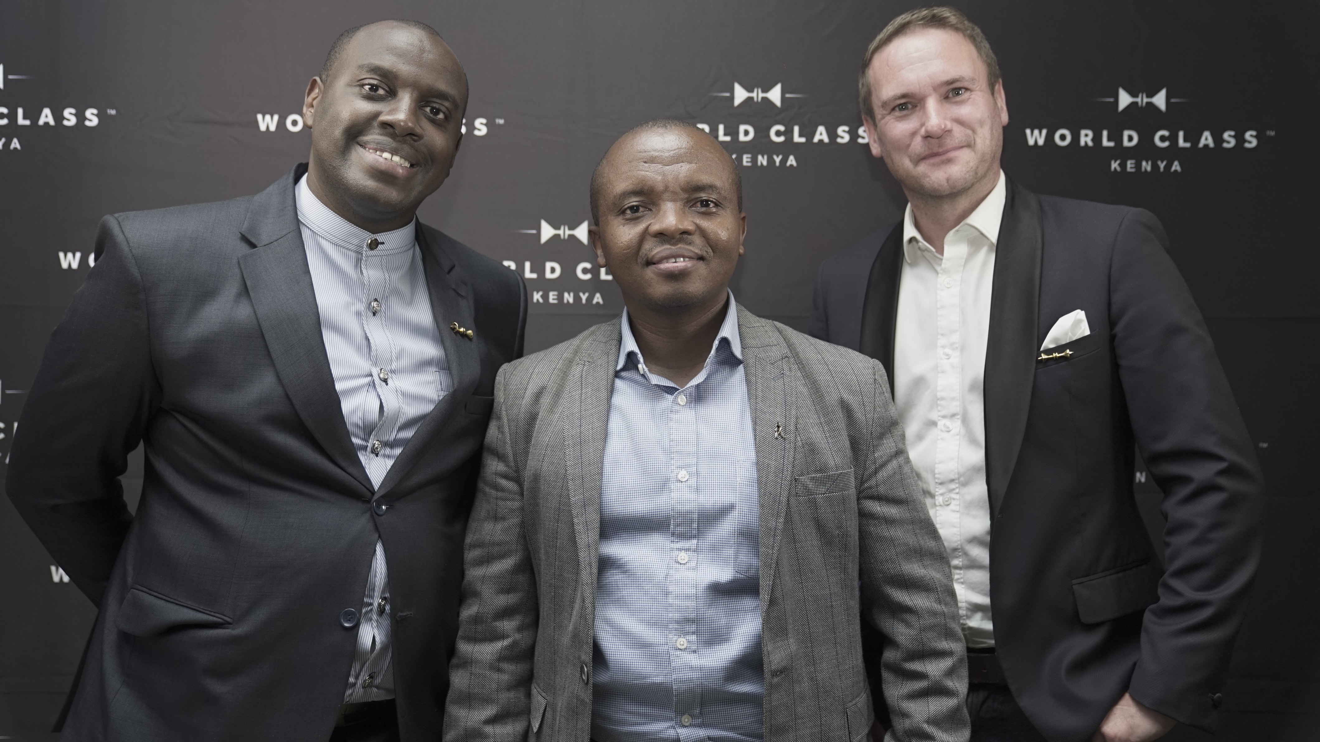 (L-R) EABL Brand Ambassador Alex Kavita, Head of Reserve Nicholas Mutinda and National Advocacy Manager Douglas Duncason during the World Class Finale at Tusker Ground