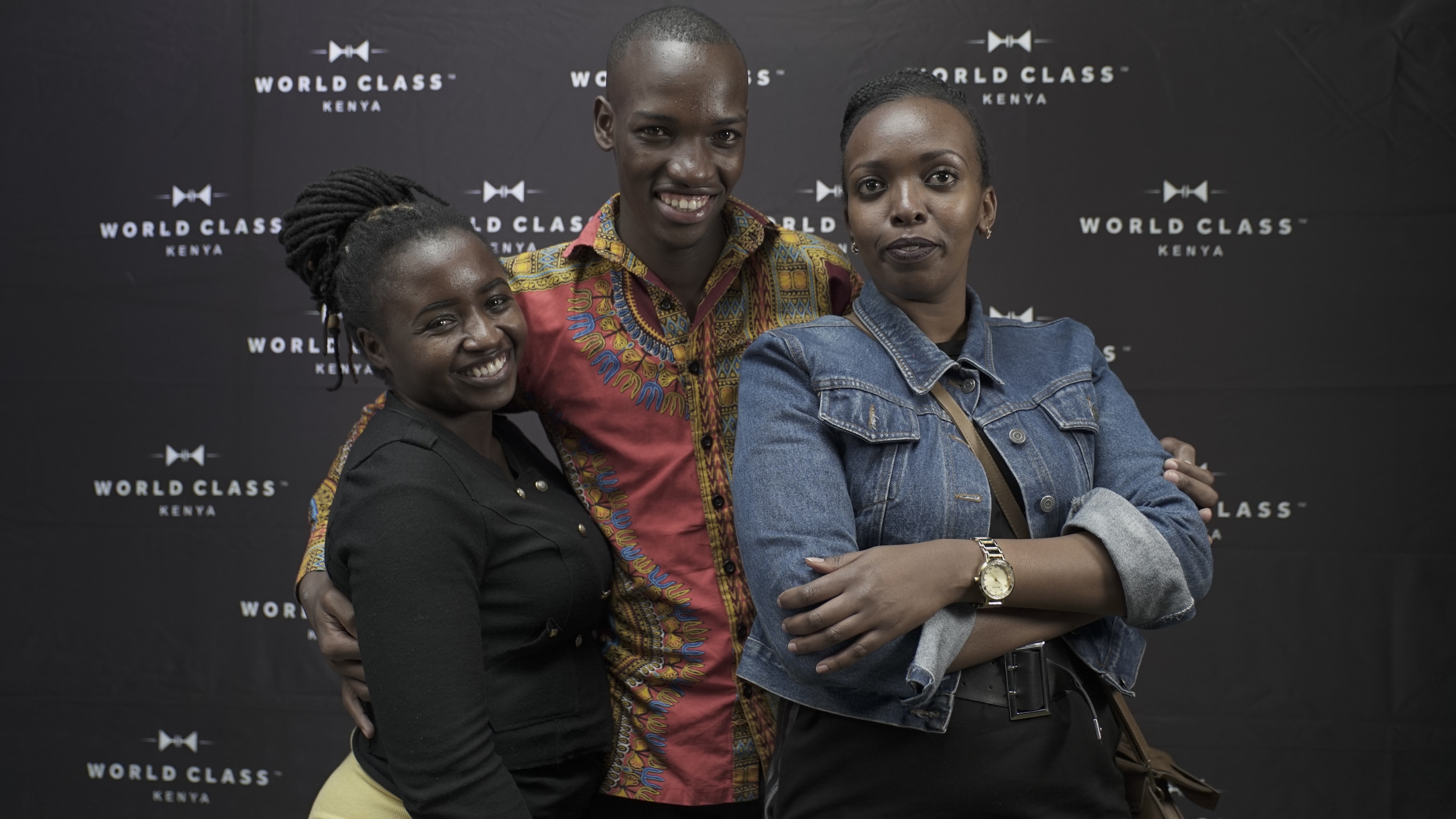 (L-R)Margaret Wangari, Salim Kiplagat and Linda Ngure during the World Class Finale at Tusker Grounds.