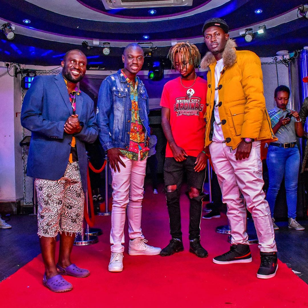 from left to right: DJ Shiti, Eddie Butita, Magix Enga and King Kaka. photo credit: Instagram/eddiebutita