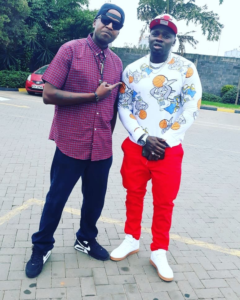 Khaligraph Jones has said enough times that he was Abbas Kubaff's protoge and that he played a major role in his career. photo credit: Instagram/abbasdoobeez