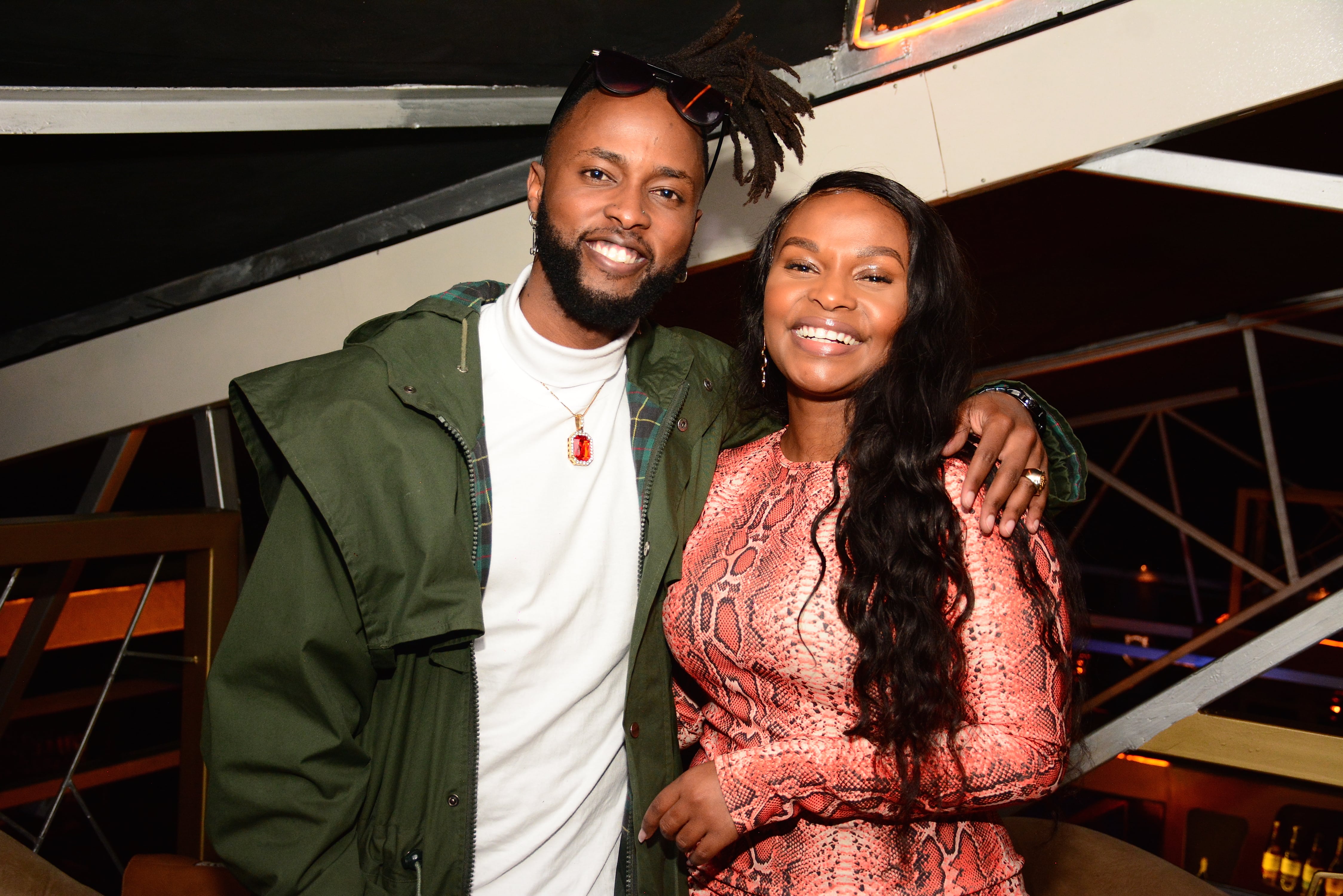 (L-R) Ciroc Brand Ambassadors Kagwe Mungai and Joy Kendi during the third edition of the Ciroc Life Party series at Milan.