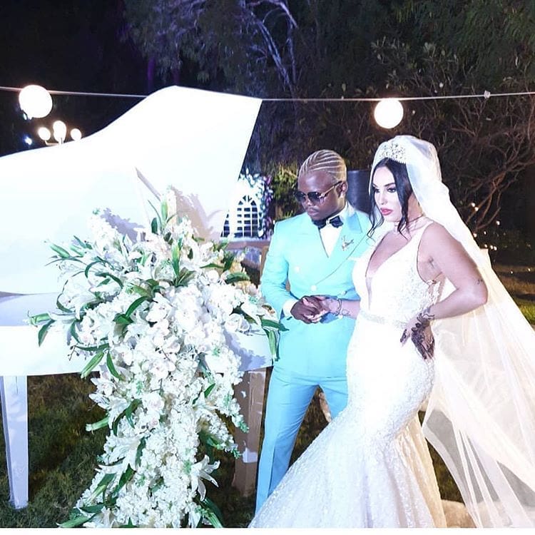Harmonize and Sarah Michelotti during their wedding