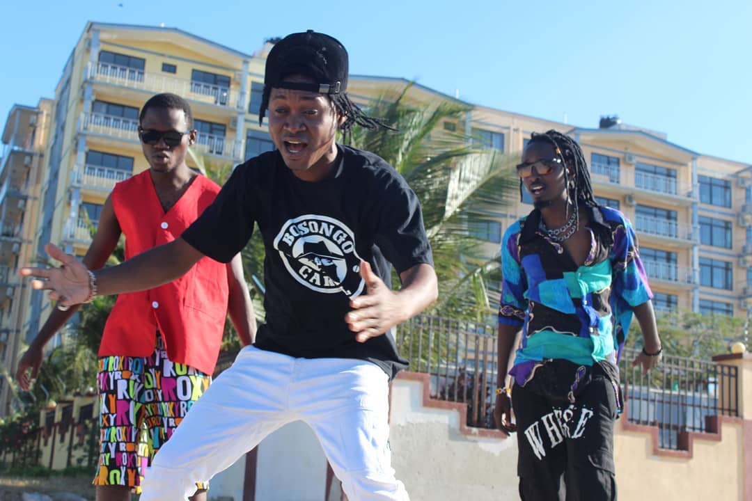from left to right: EMC, Juma Nature and Smallz Lethal on set of 'Kindezi' music video shoot. photo credit: Instagram/smallzlethal