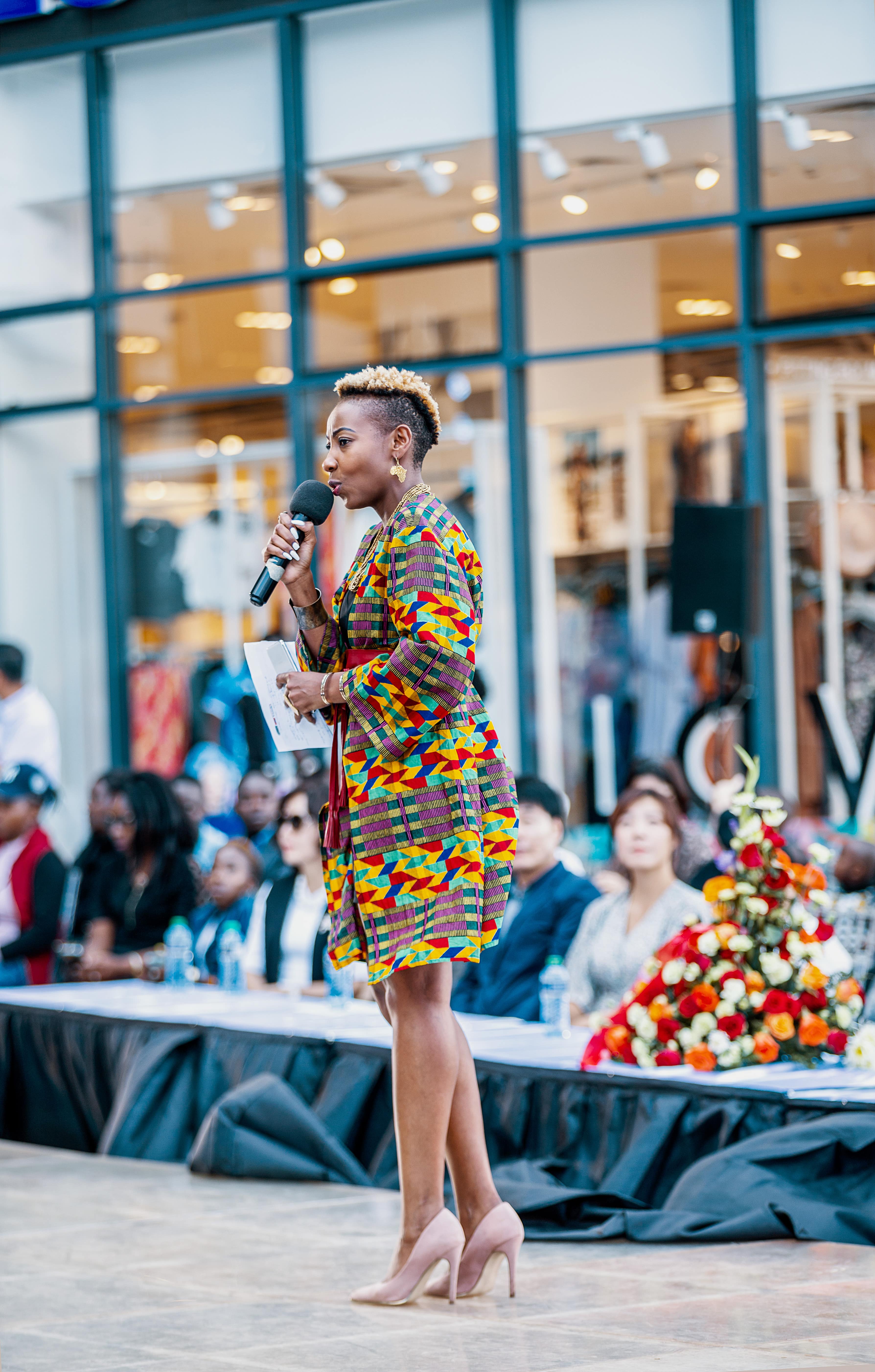 Mwalimu Rachel hosting the Angel's 2019 annual event. photo credit: Laurent Bosire