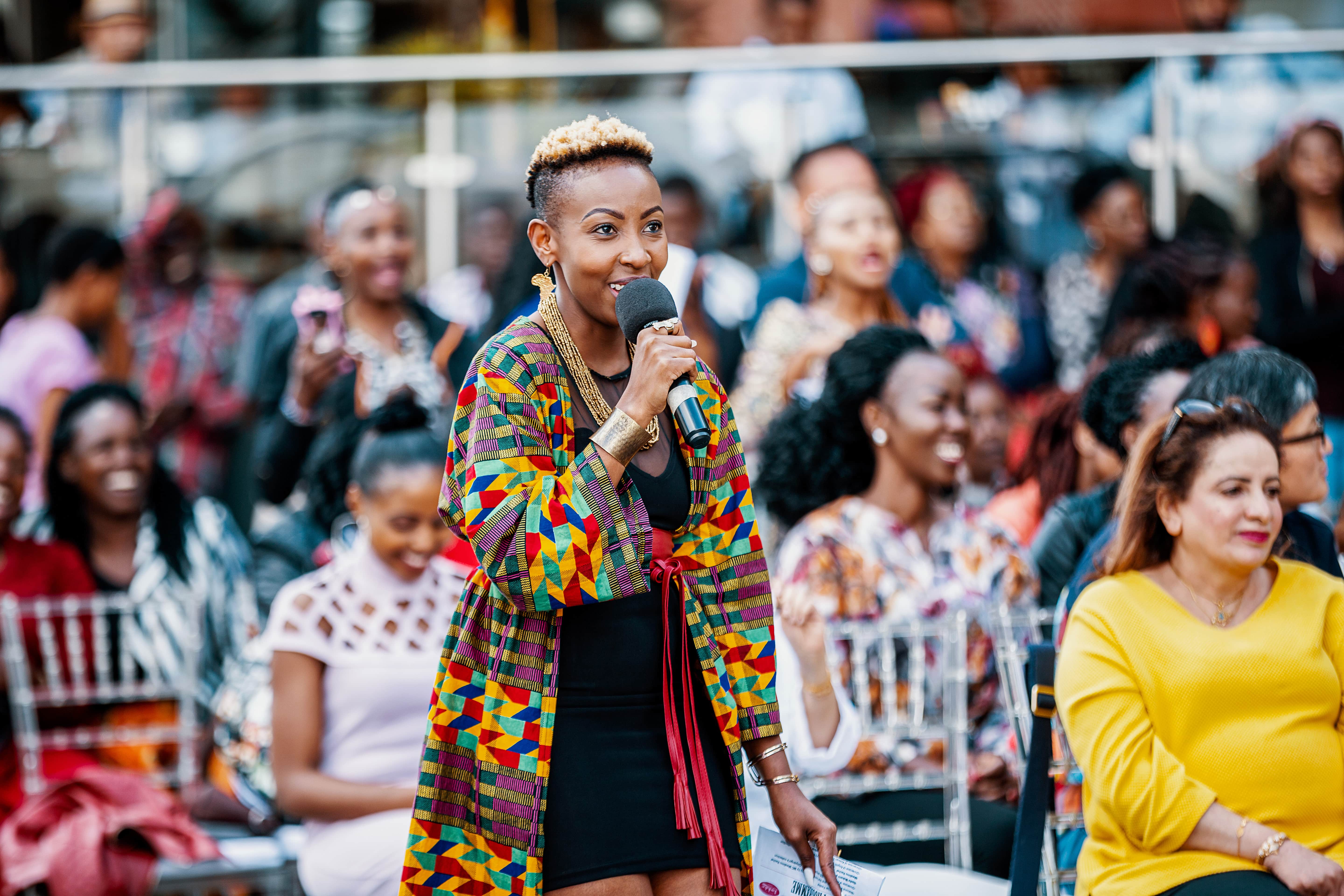 Mwalimu Rachel was the host of the event. photo credit: Laurent Bosire