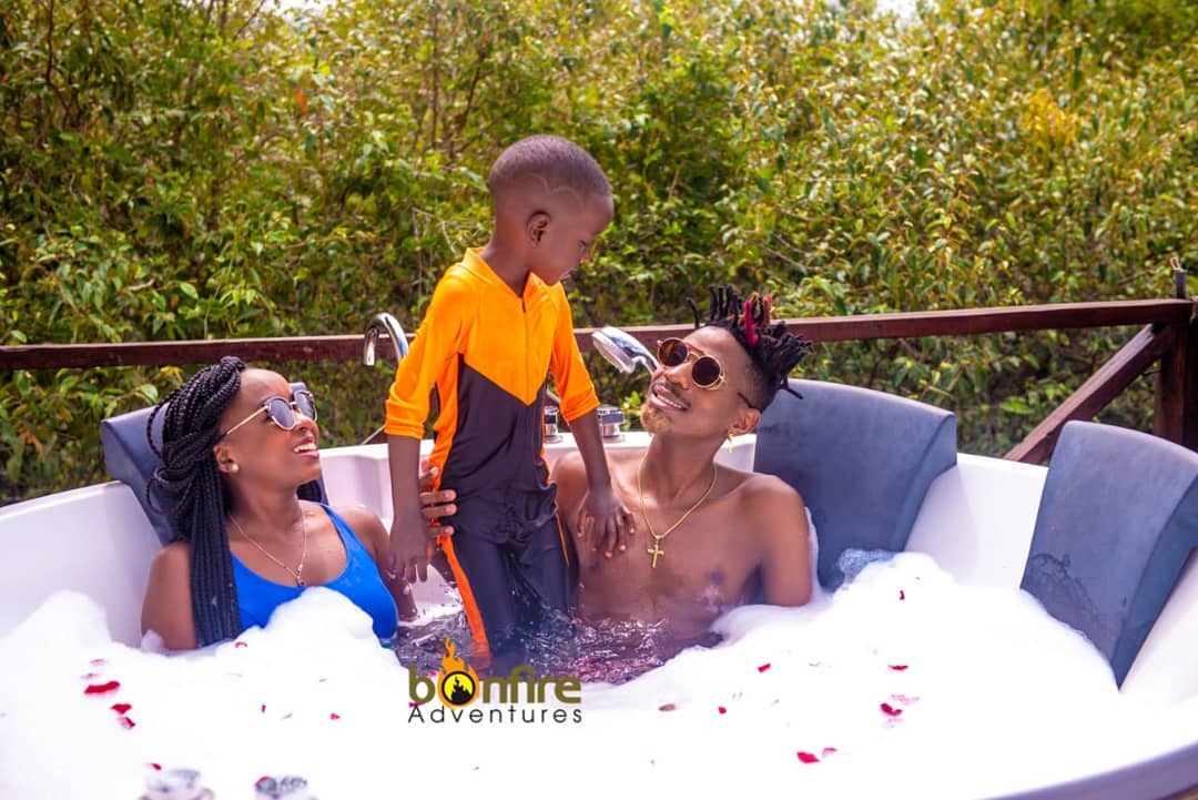 Eric Omondi and Jacque Maribe spend quality time with their 4-year-old son Zahari.