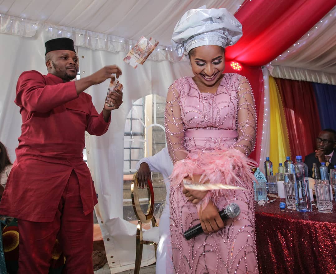 Jalang'o and his girlfriend Amina Chao during the introduction ceremony in Syokimau