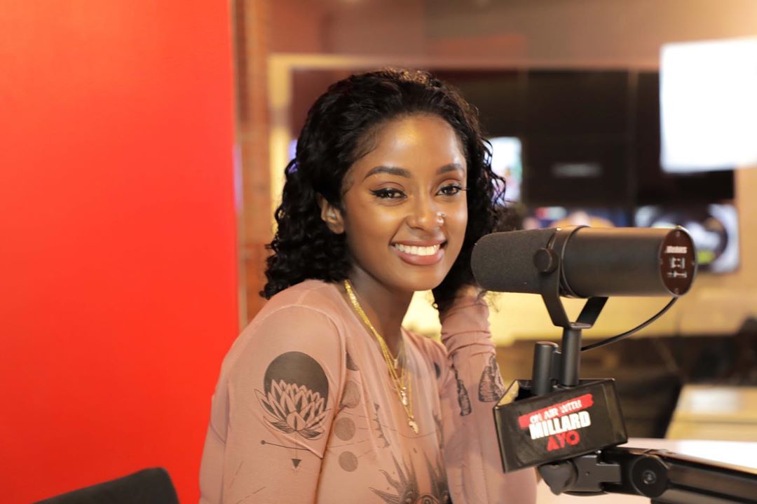 Vanessa Mdee during the interview on Millard Ayo TV