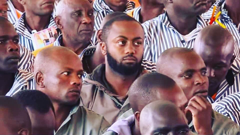 Joseph Irungu with other inmates at Kamiti Maximum Security Prison