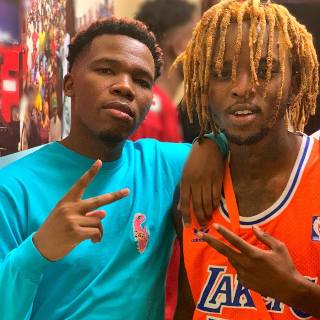 Tellaman who is in Kenya together with multi talented record producer and artiste Magix Enga. Both artistes have not said if they are working together or not but fans sure hope they are working together on a project alright. photo credit: Instagram/magix_enga