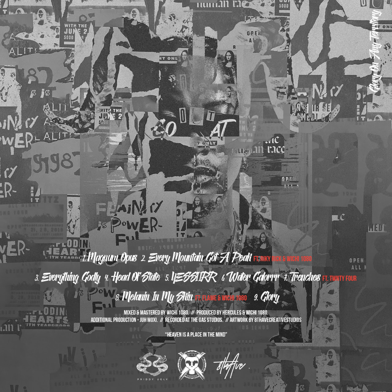 official back cover art for Priddy Ugly’s latest surprise project as designed by @wtfis8thave. ‘G.O.A.T’ is a surprise project that we didn’t know that we were waiting on. Source: @priddy_ugly