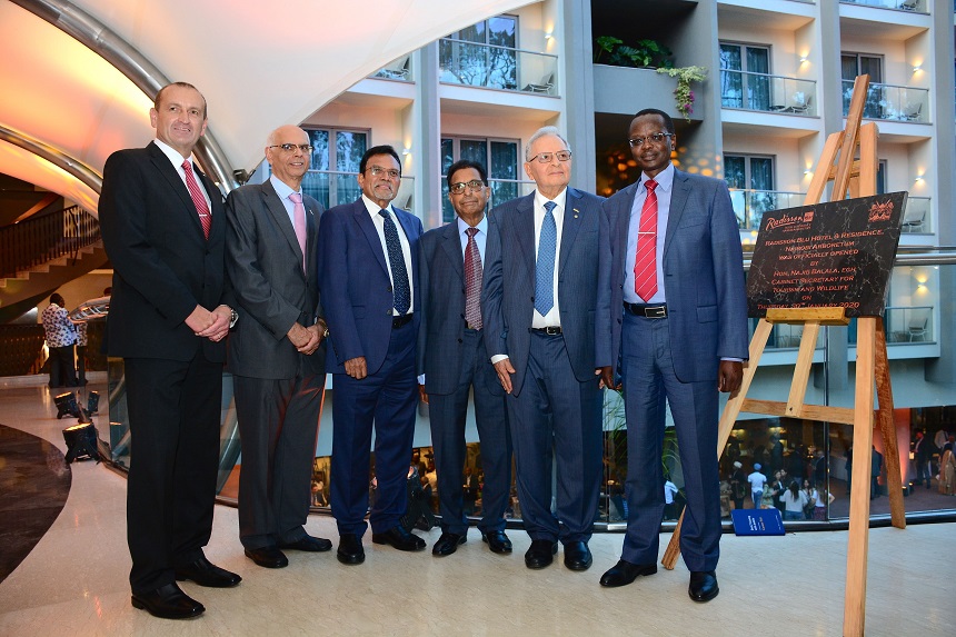 L-R, Rob Kucera, Manish Popat, Rashmi Shah, Hindocha, Dr. Rasik Kantaria, Joseph Boinett