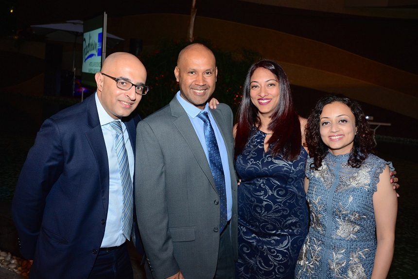 L-R, Sachin Bakiania, Michael Rattos, Charlene Rattos, Vandana Bakiania