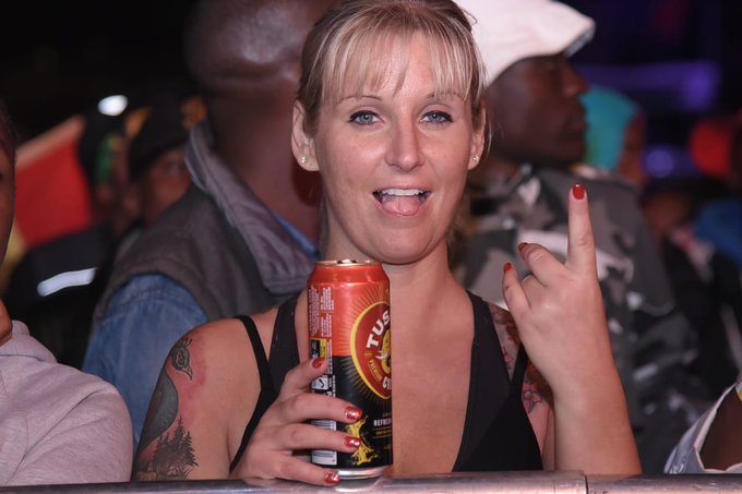A fan at Buju Banton's concert at the K.I.C.C. Photo credit: NRG Radio