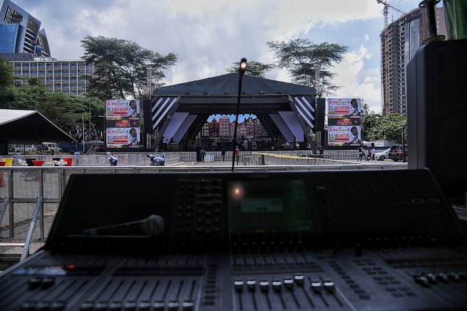 The stage that Buju Banton performed at. Photo credit: NRG Radio