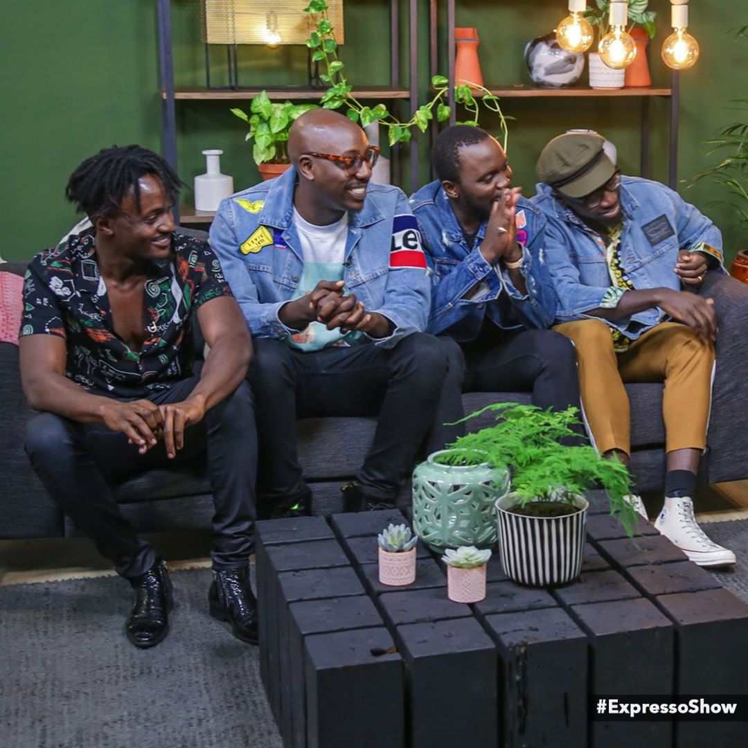 Sauti Sol gave a sizzling, live acapella performance of 'Suzanna' at the Express Show. Photo credit: Instagram/expressoshow