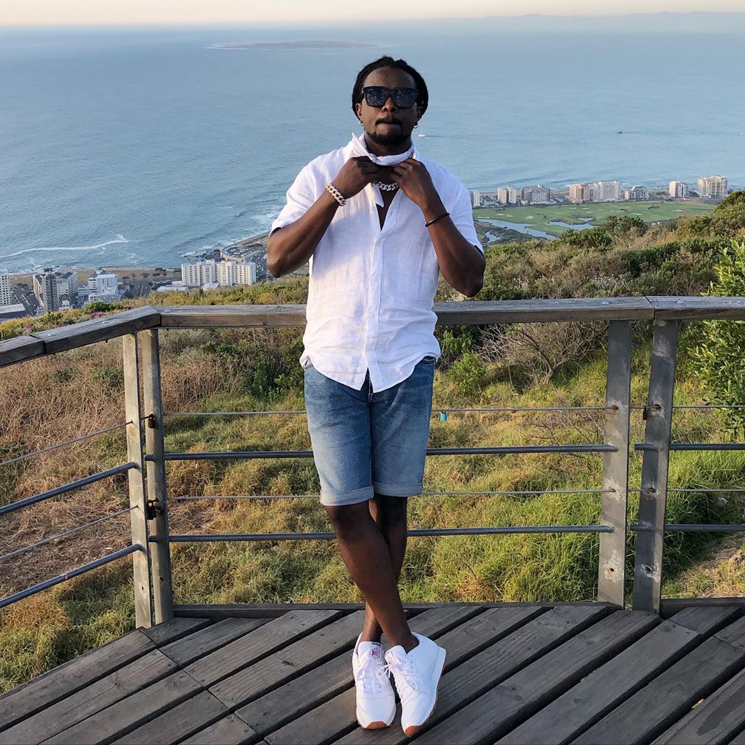 Nyashinski who was in Capetown, Southafrica to shoot the music video for his latest record 'Lift Me Up' has maintained a low profile when it comes to his private life for the longest time ever. Photo credit: Instagram/realshinski