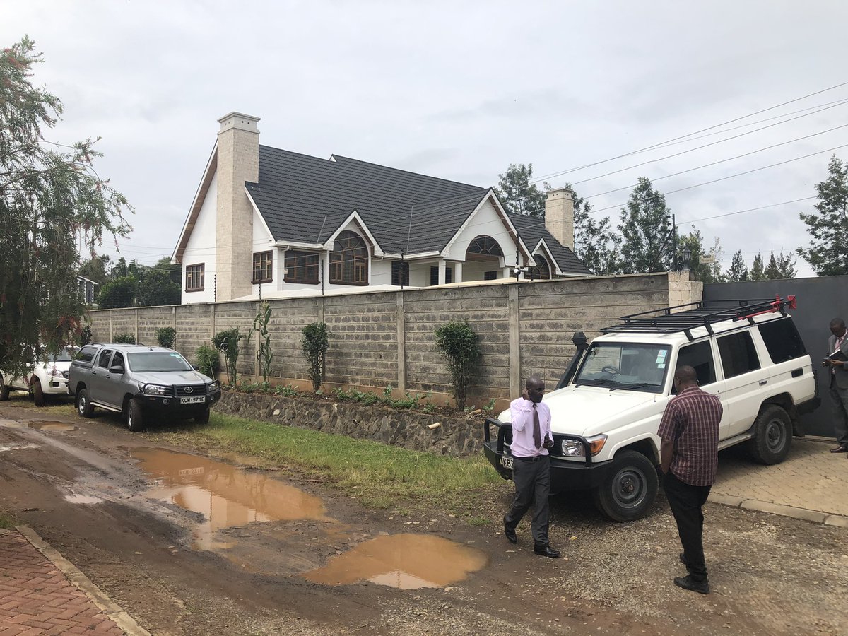 Rashid Echesa's Karen home that was stormed by the DCI sleuths on March 1, 2020. Photo credit: Instagram/Twitter