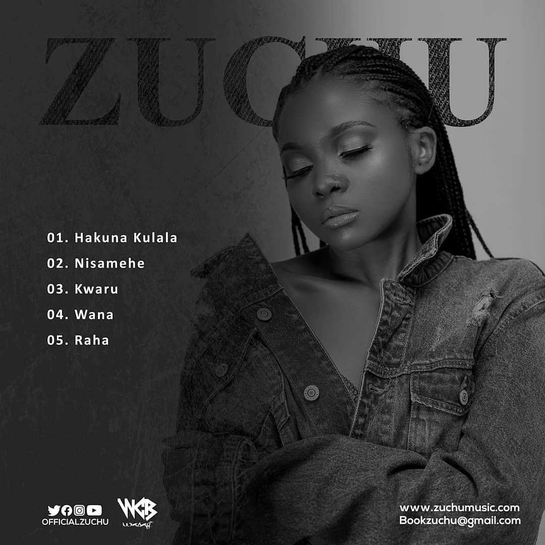 The official back cover art photo for Zuchu's debut project dubbed 'Zuchu'. Photo credit: Instagram/officialzuchu