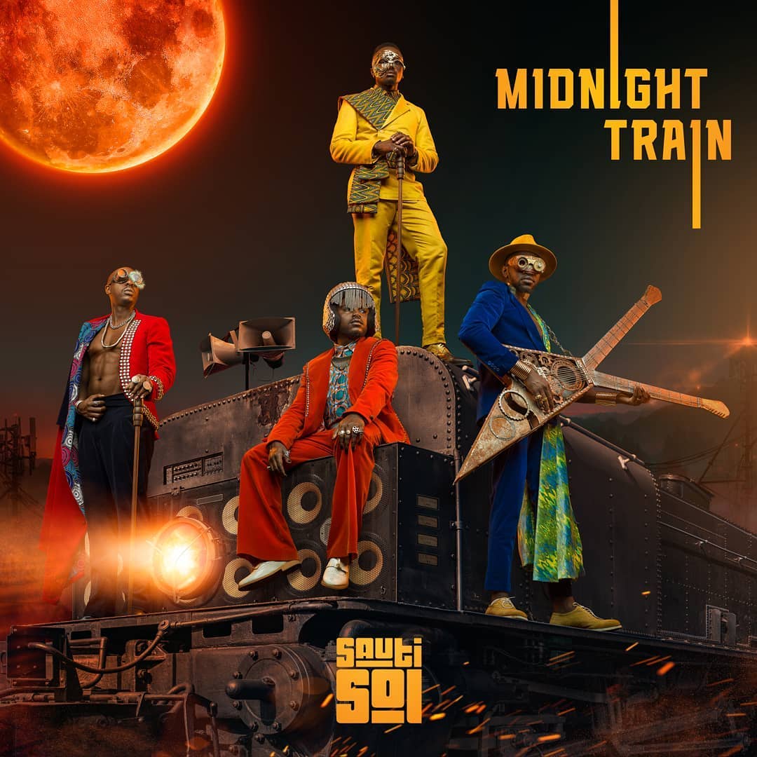 The official cover art photo for Sauti Sol's fifth studio album 'Midnight Train'. Photo credit: Instagram/sautisol
