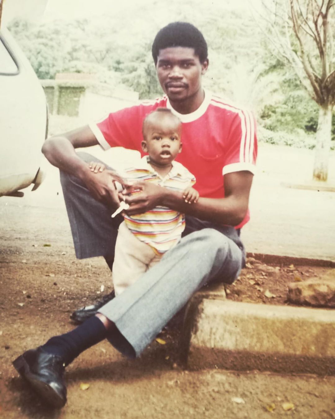 Young ZJ Heno and his late dad in mid-'90s. Photo credit: Instagram/zjheno