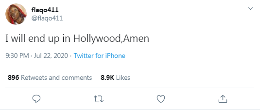 Flaqo Raz's Hollywood tweet