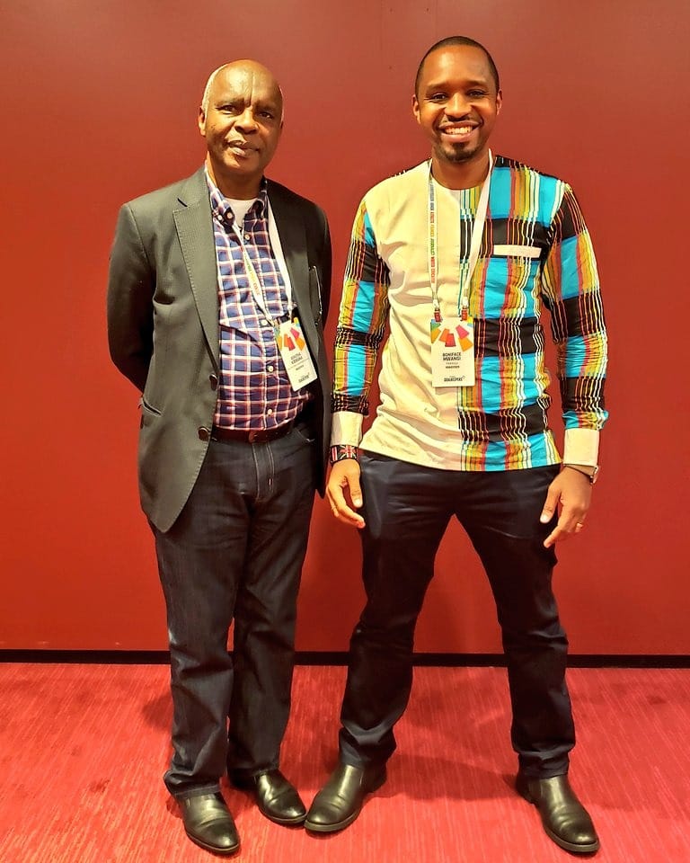 Makueni Governor Kivutha Kibwana together with Boniface Mwangi in New York. Photo credit: Facebook/Boniface Mwangi