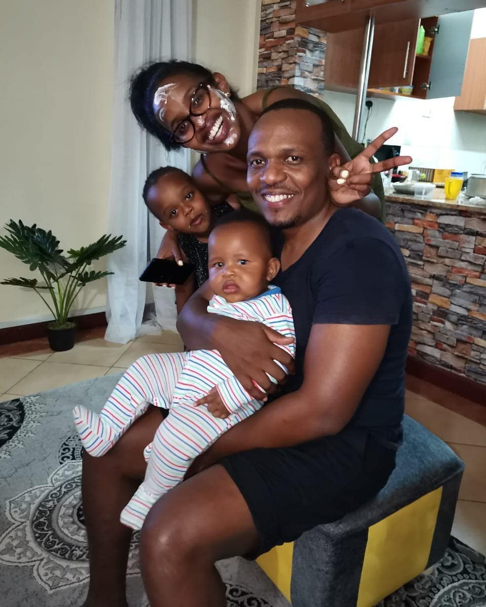 Ben Kitili, Amina Mude and their adorable children. Photo credit: Instagram/benkitili