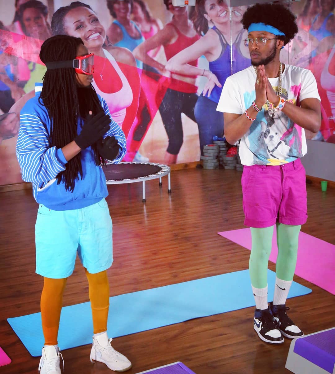 Kahu$h together with Chris Kaiga on set of 'Mastingo' music video shoot. Photo credit: Instagram/chris_kaiga
