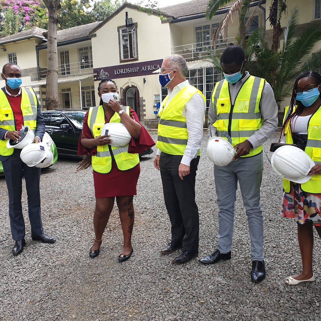 Jonathan Jackson and team showing Betty Kyallo their offices prior to taking her to 88 Nairobi condominium. Photo credit: Instagram/jonathanjackson59