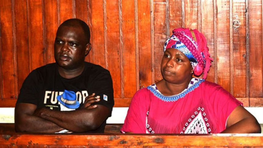 Aisha Jumwa and her lover Geoffrey Otieno in court