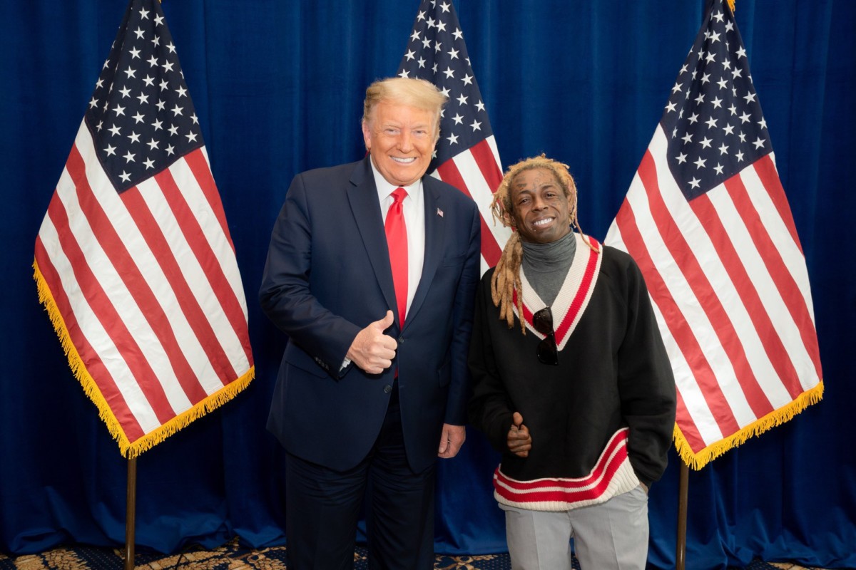 President Donald Trump and Lil Wayne met up for a meeting. Photo credit: Twitter/LilTunechi