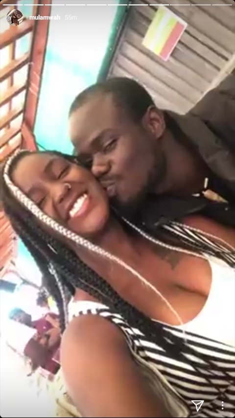 Screengrab of Mulamwah and Shakilla enjoying each other's company yesterday at an event they attended together