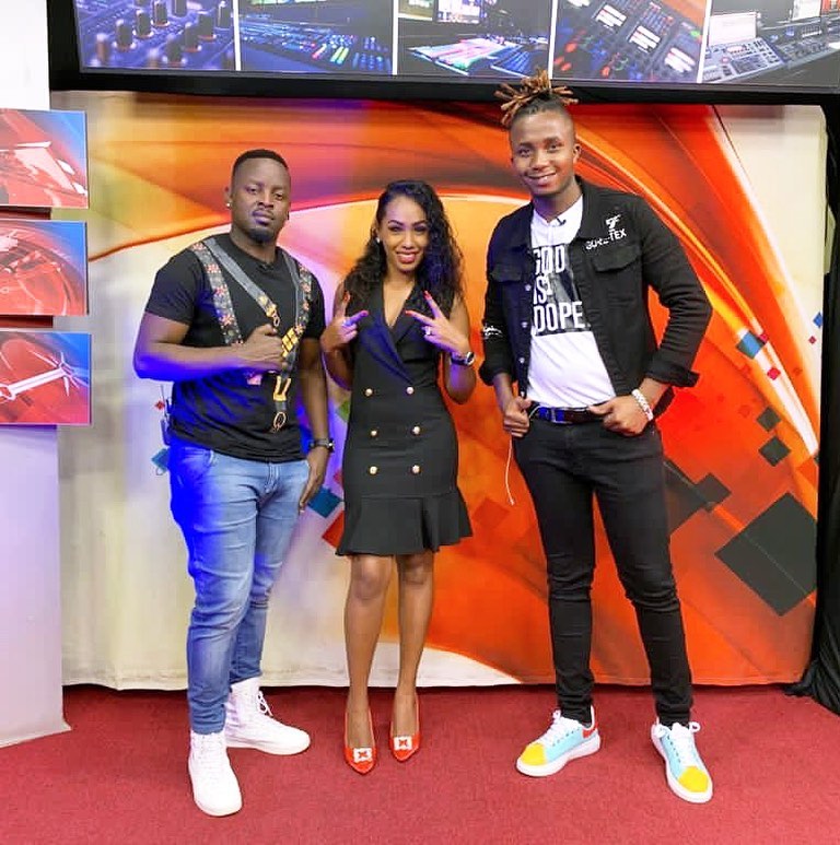 NTV Crossover 101 hosts DJ Ray, Grace Ekirapa and MC Price Kenya.