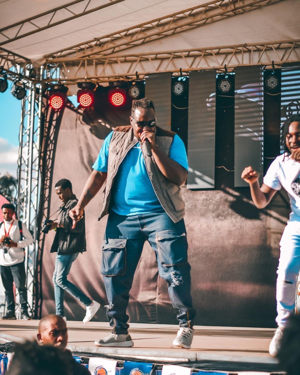 Willis Raburu performs at Gengetone Festival in Machakos